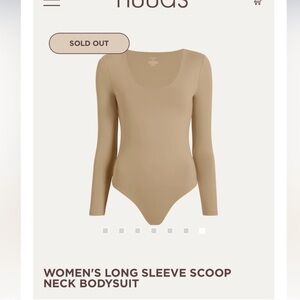 Nuuds Scoop Neck Bodysuit Sz XL 340